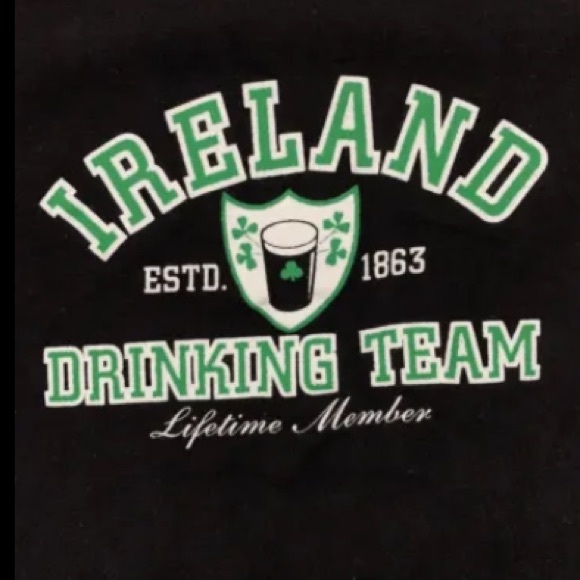 St Patrick’s Women’s Juniors Ireland Drinking Team T Shirt Black/Green Large - Picture 6 of 7